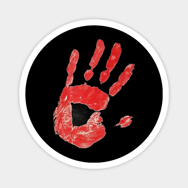 red Hand Magnet by lileCa